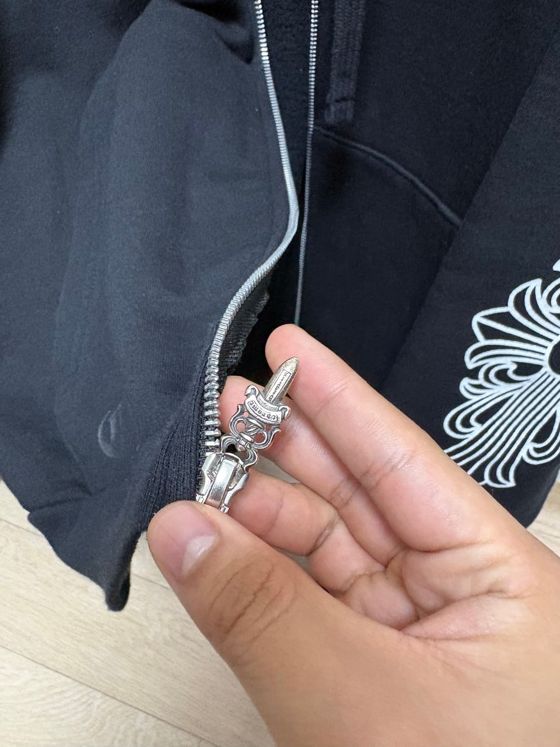 (XL) 크롬하츠 홀스슈 티바로고 후드집업 상품이미지5