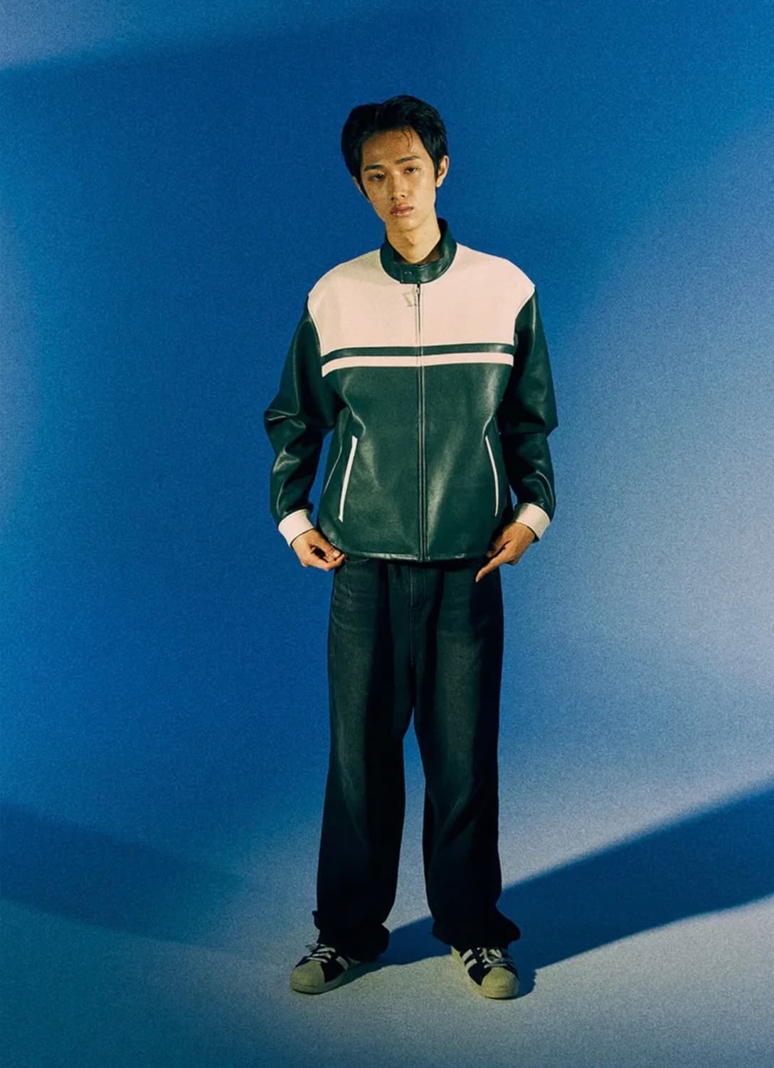 피지컬 에듀케이션 디파트먼트 모토사이클 레더 자켓 블랙 M 상품이미지2