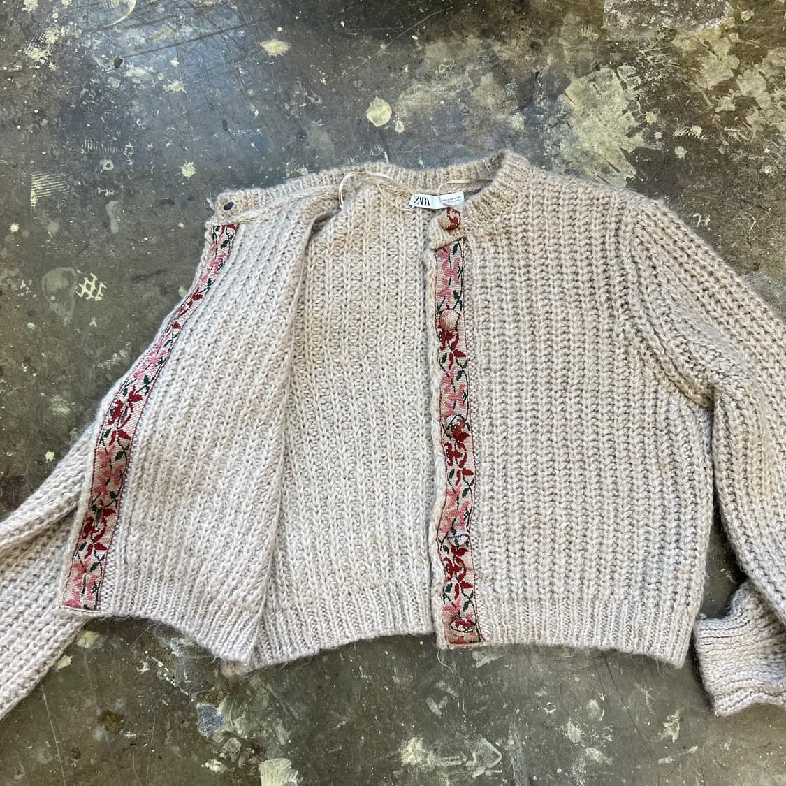 M) ZARA 자라 루즈핏 니트 스웨터 가디건 상품이미지7