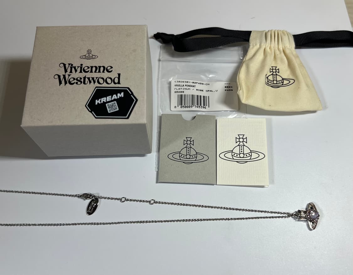 정품) 비비안웨스트우드 목걸이 아리엘라 핑크 플래티넘 로즈 상품이미지3