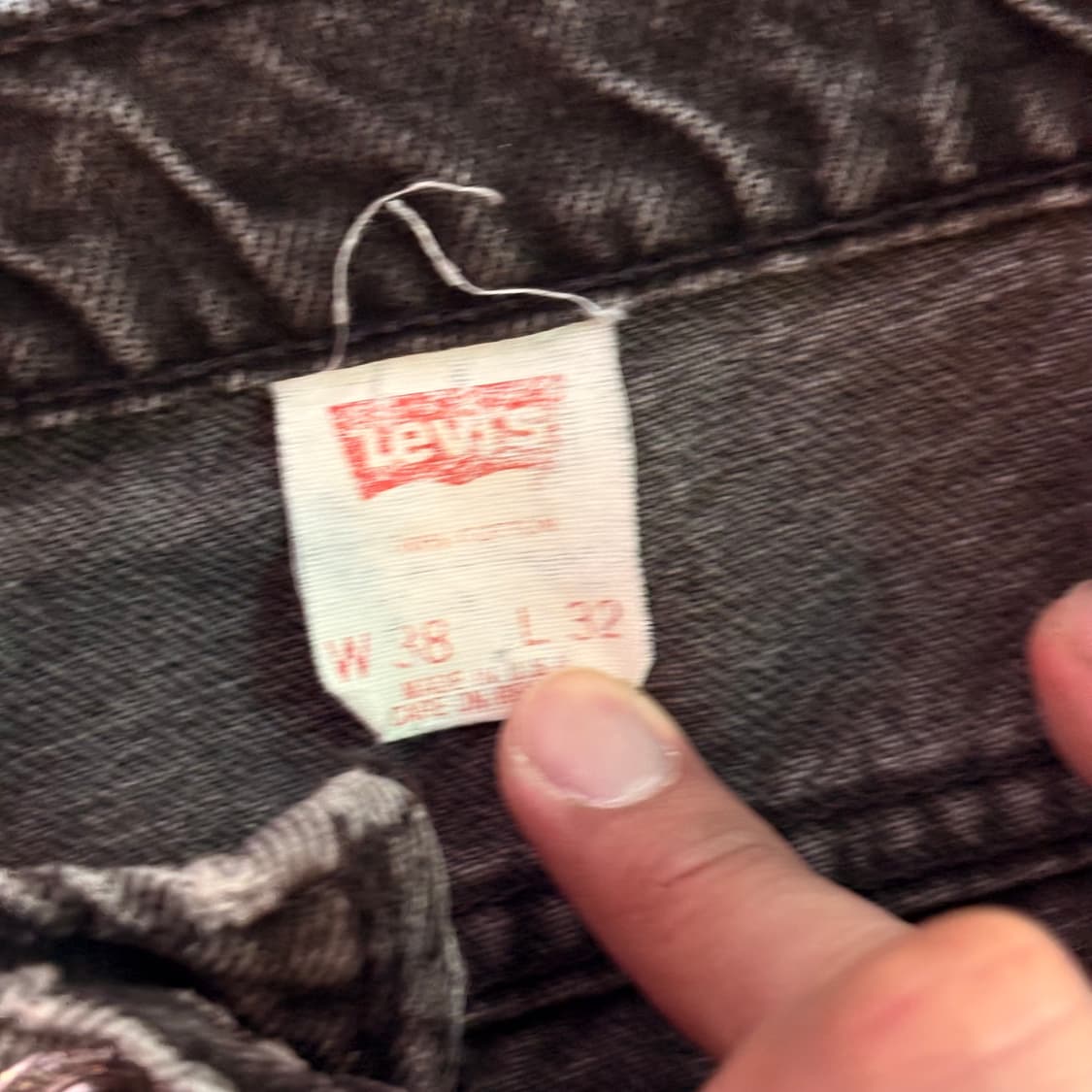 [38/32] 리바이스 505 오렌지탭 orange 흑청 블랙 USA 상품이미지8