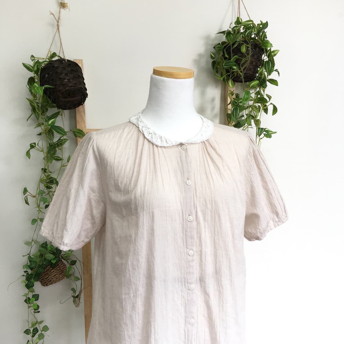 JPN/ 홍콩블라우스 레이스 카라 블라우스 모리걸블라우스 둥큰카라블라우스 상품이미지3