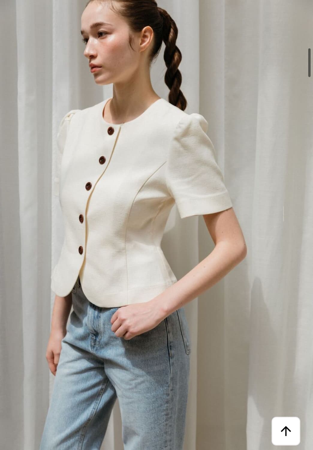 피버 Puff Sleeve Short Jacket_ivory 상품이미지5