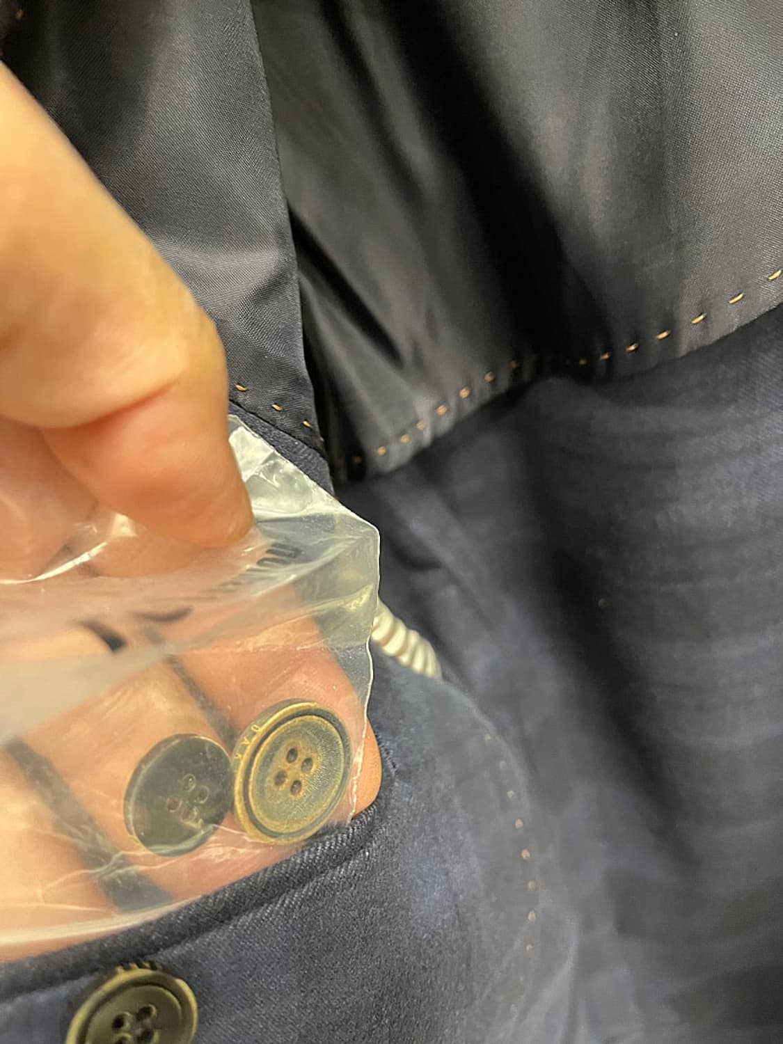 110) 닥스 몰스킨 네이비 체크자켓  상품이미지6