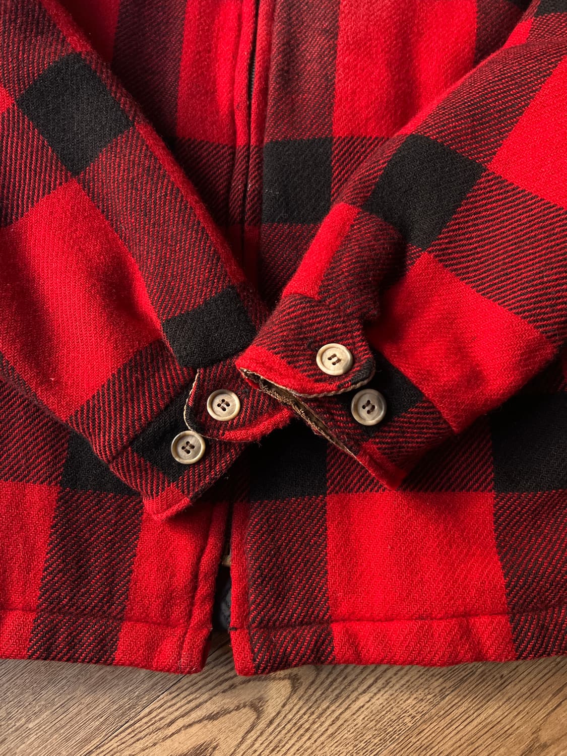 [L]80's 울리치 Made in USA 버팔로체크 신슐레이트 울 자켓 상품이미지5