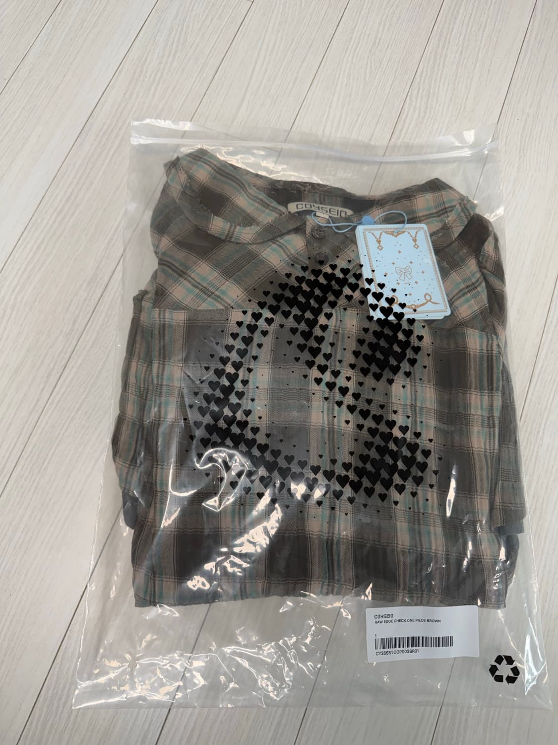 코이세이오 26SS 체크 원피스 브라운 상품이미지2