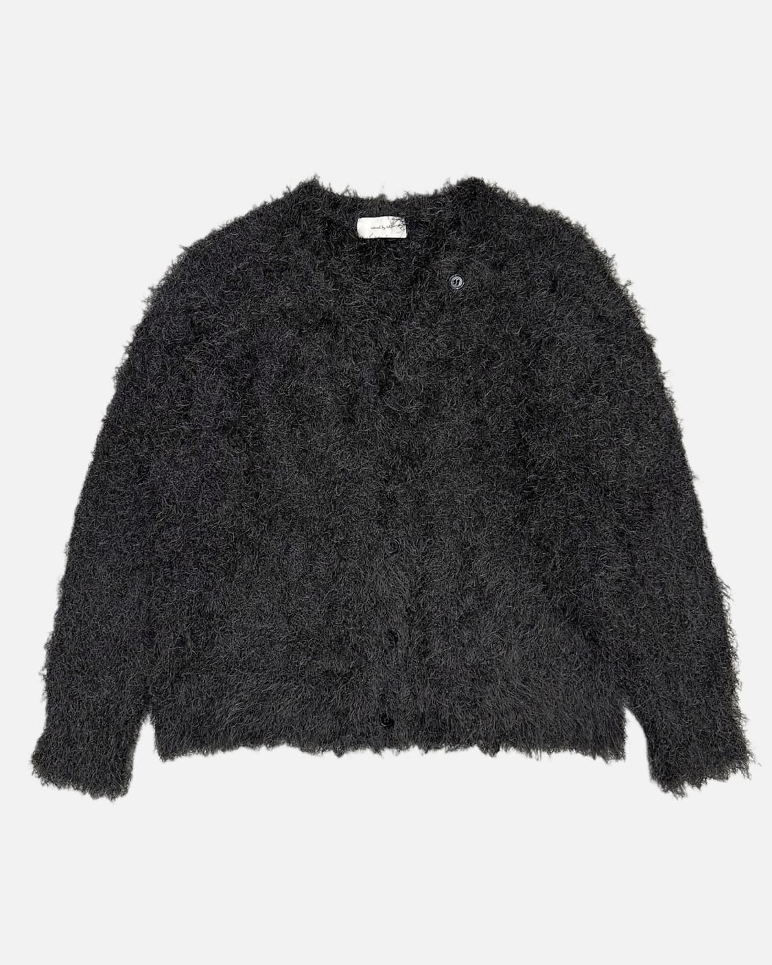 grunge charcoal hairy cardigan 상품이미지1