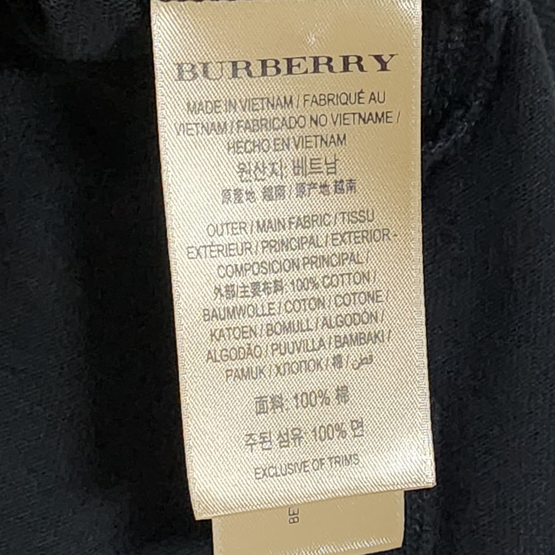 [S] 버버리 블랙 체크 기사 자수 반팔 카라티 8004581 상품이미지6