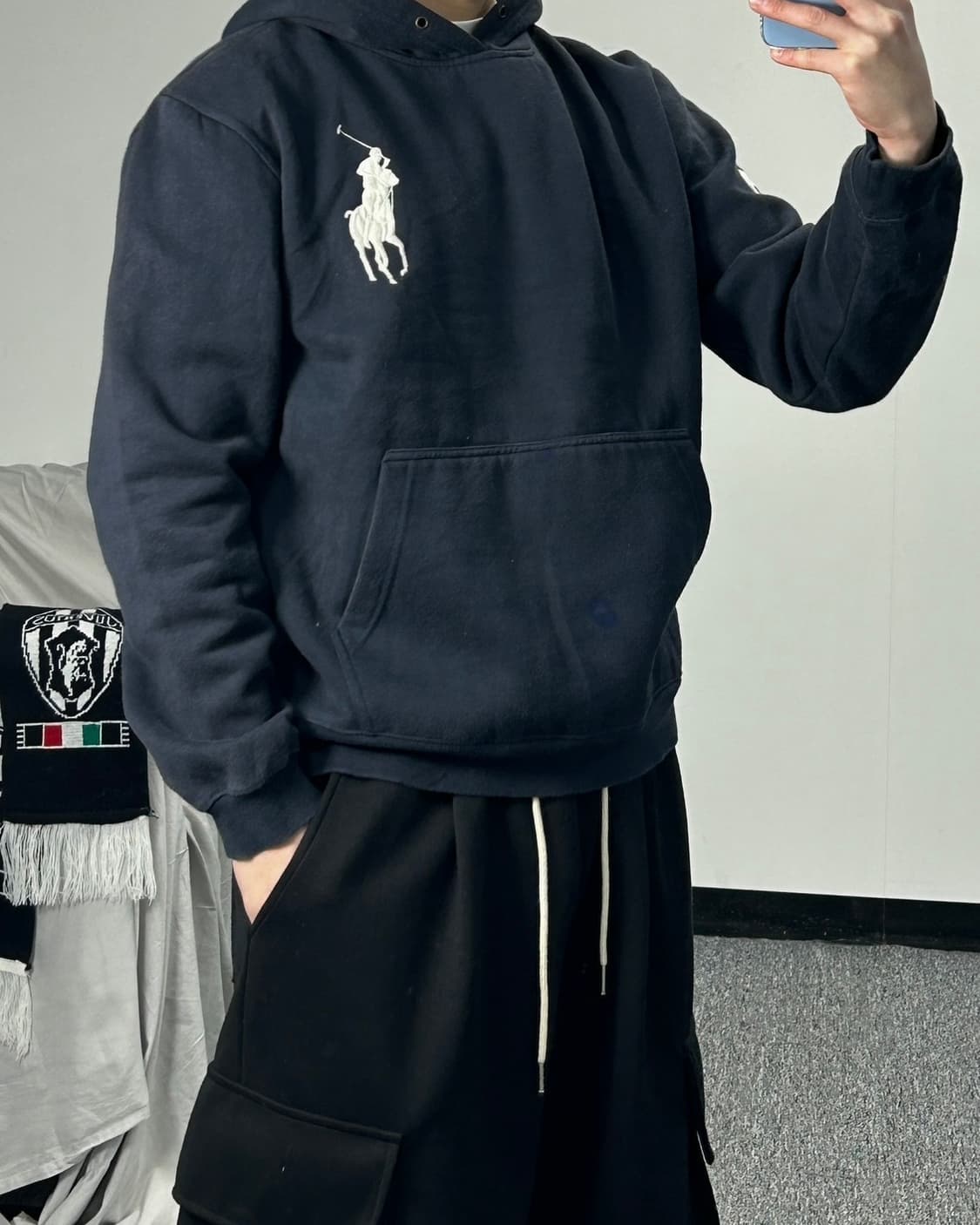 폴로 랄프로렌 빅포니 네이비 후드티 상품이미지2