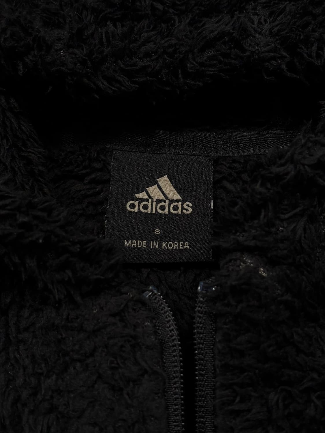 아디다스 블랙 플리스 후드집업 상품이미지5