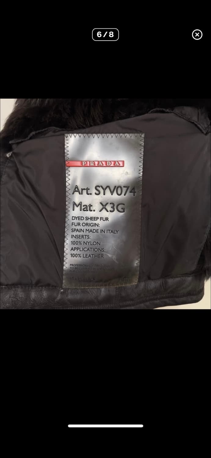 PRADA 00s 아카이브 퍼 자켓 상품이미지6