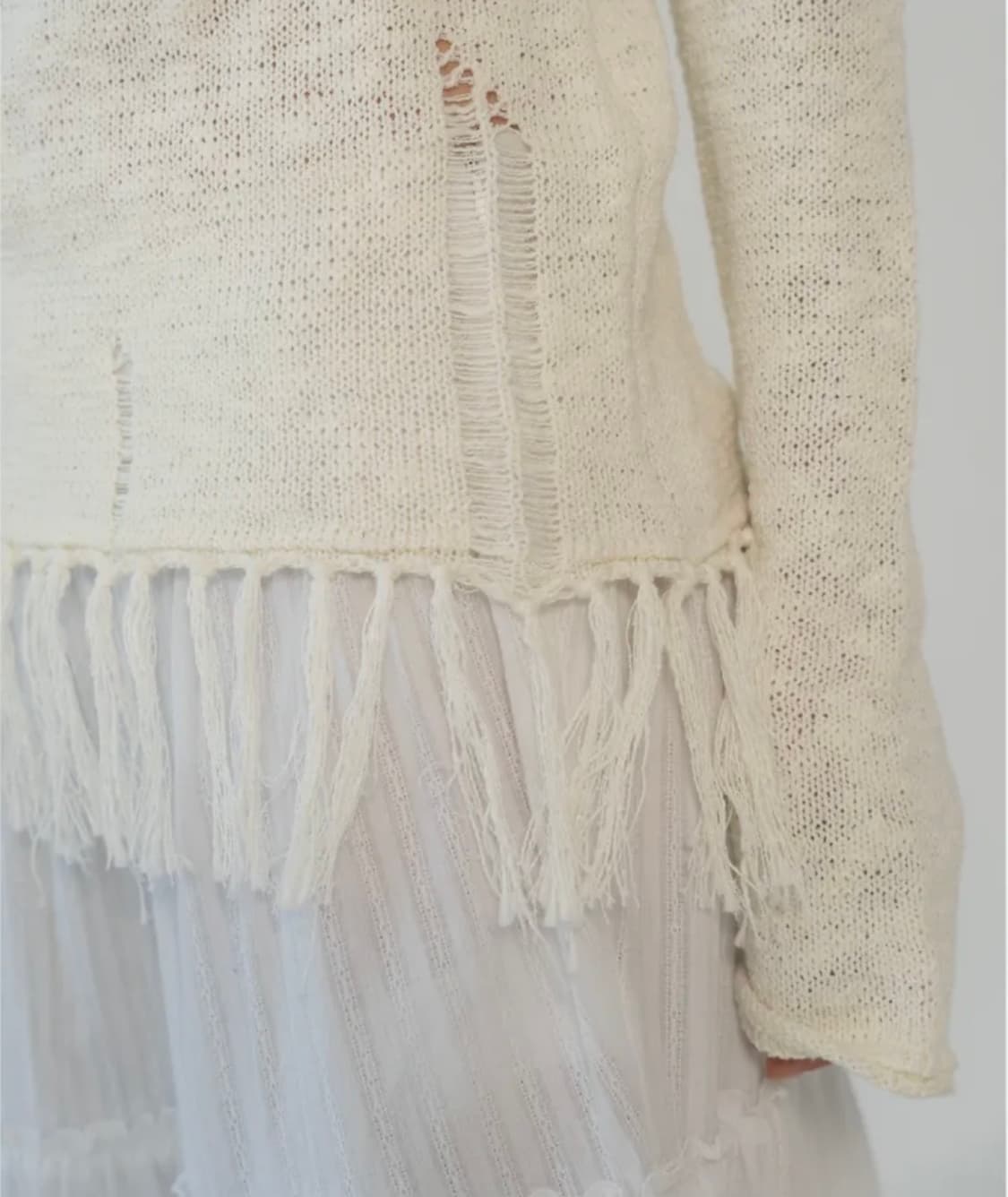 지제뮤지엄 빈티지 프린지 니트 vintage fringe knit 상품이미지4