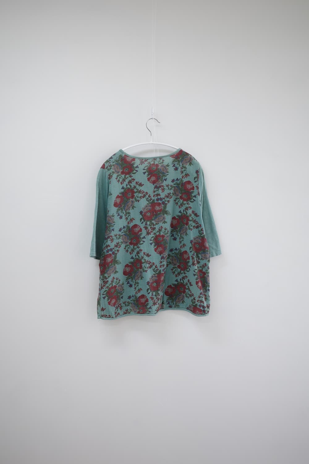 Blue-green flower blouse 상품이미지7