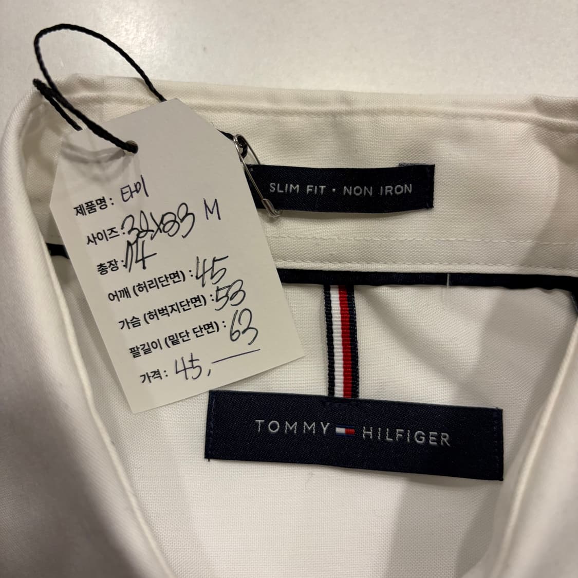 [M] 타미힐피거 화이트 남성 셔츠 C765 상품이미지4