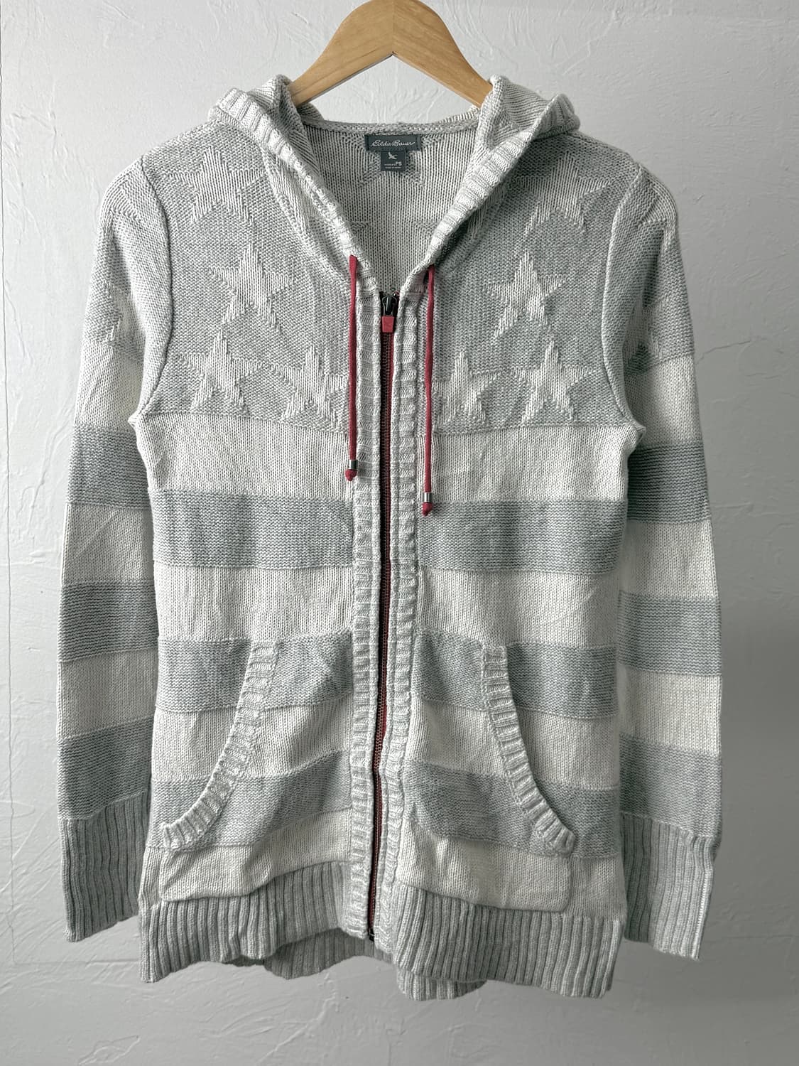 에디바우어 별 니트 후드 집업 상품이미지2