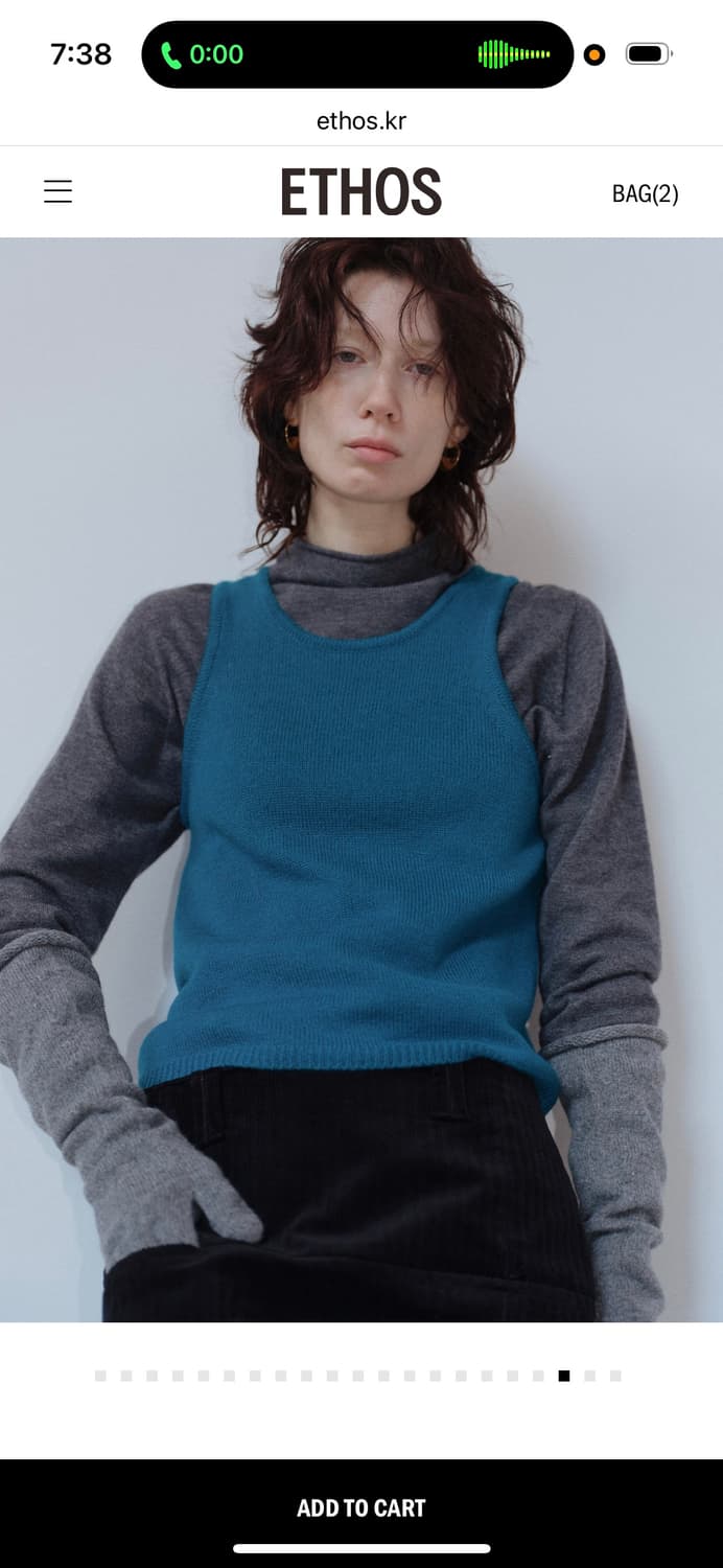 새) 에토스 레이어드 슬리브리스 블루 상품이미지4