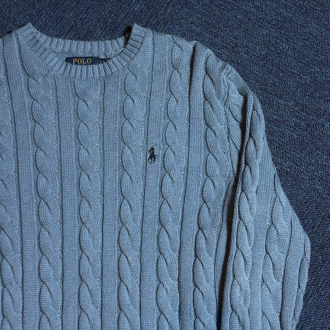 폴로 랄프로렌 블루 케이블 니트 상품이미지2