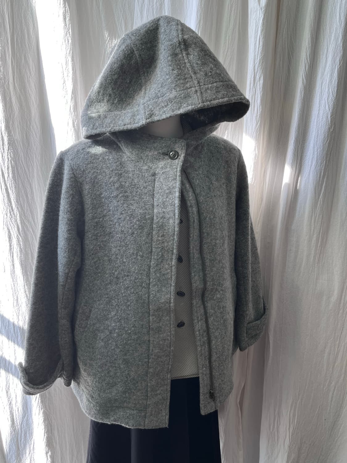 Sm2 사만사모스 하이넥 울 후드 숏코트 상품이미지9