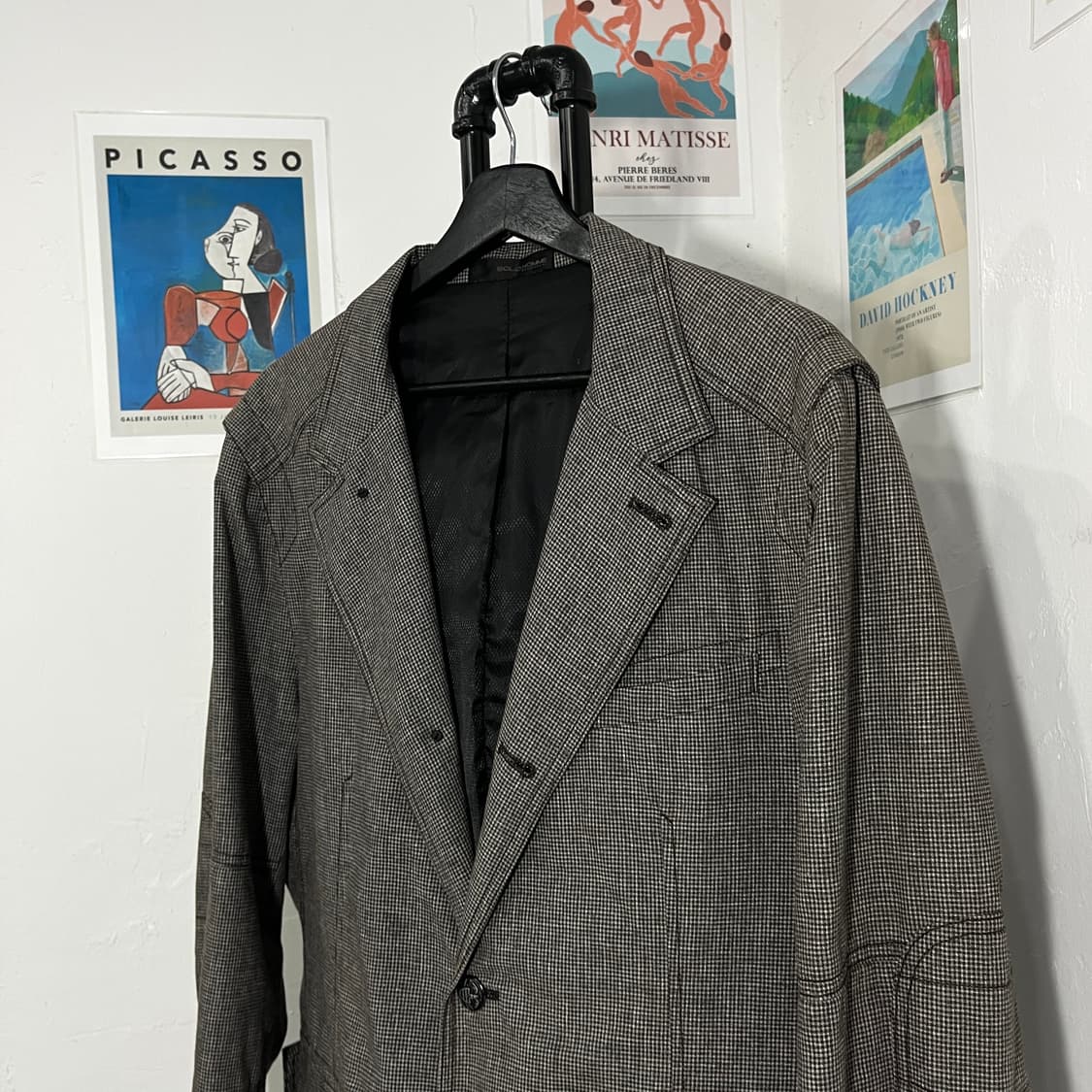 솔리드옴므 체크 블레이저 상품이미지3