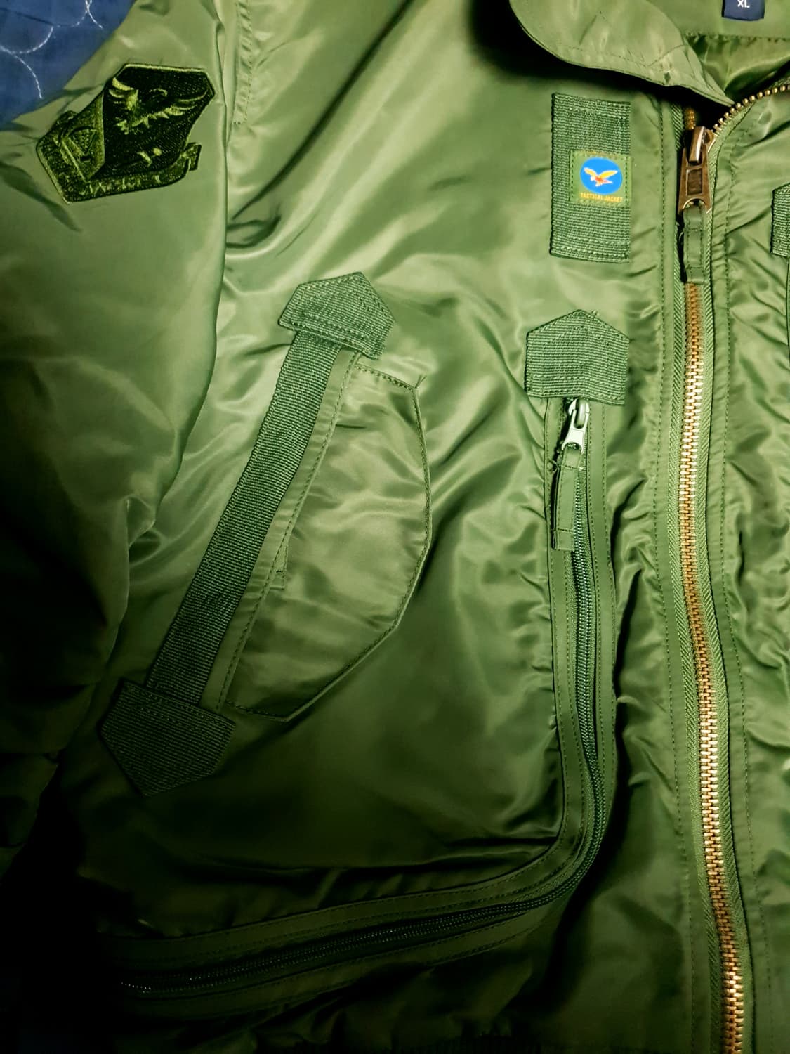 (빈티지) 밀리터리 멀티포켓 택티컬 파일럿 크롭 자켓 세이지그린 (XL) 상품이미지2