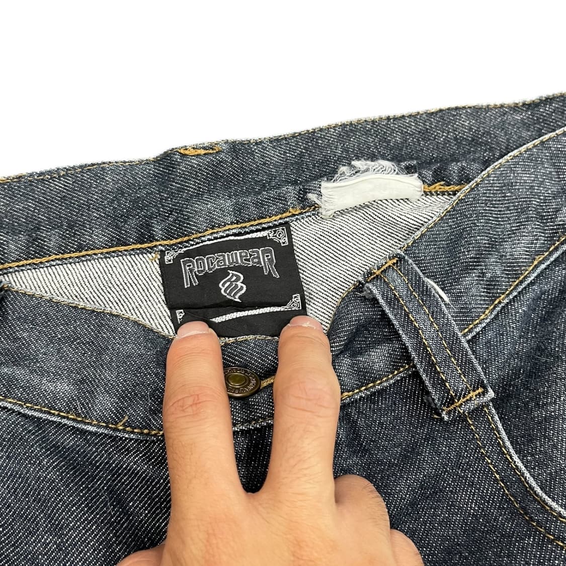 로카웨어 아플리케 로고 데님팬츠 상품이미지7