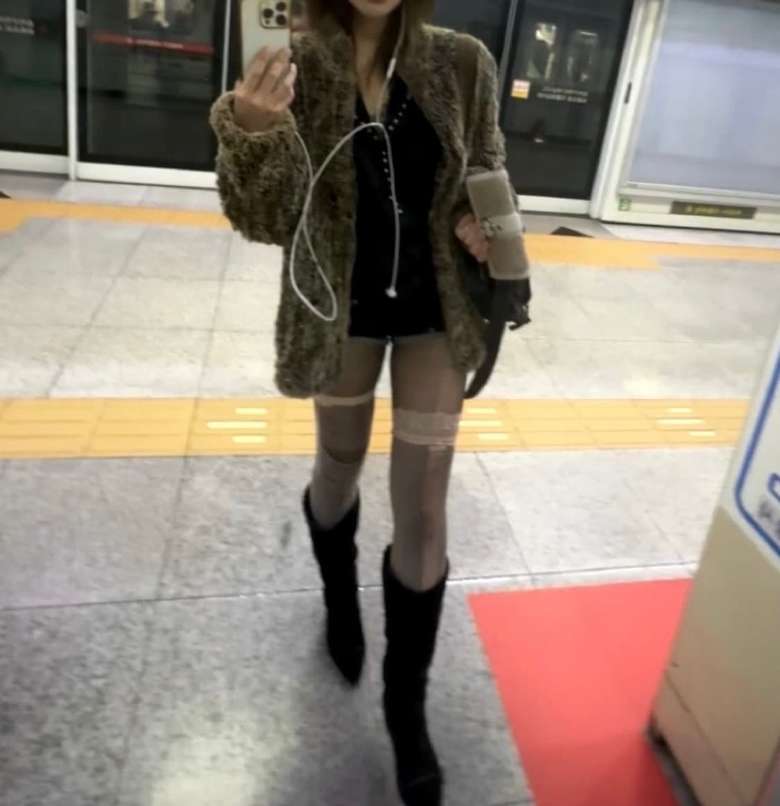 Vtg 브라운 퍼자켓 상품이미지2