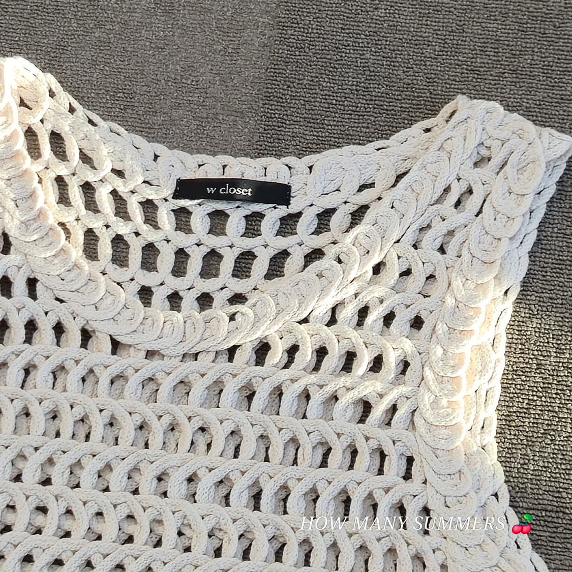 Wcloset 아이보리 니트 슬리브리스 상품이미지8