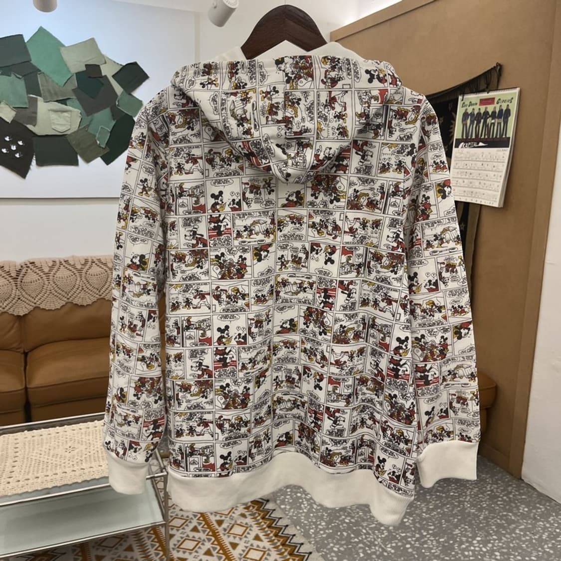 디즈니 재팬 스트릿 펑크 카툰 미키마우스 후드집업 3L C10801 상품이미지4