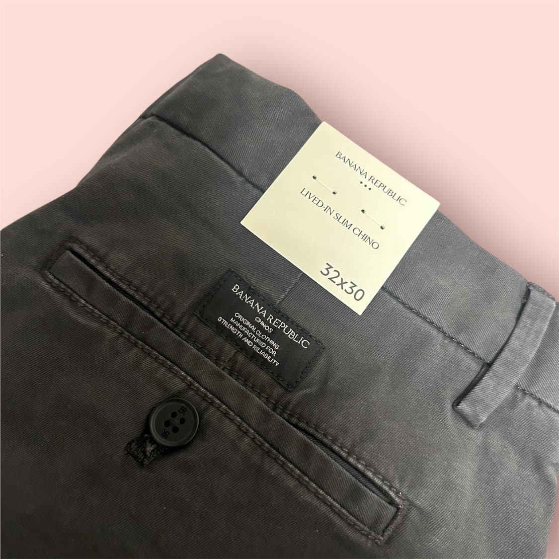 (새상품) 바나나 리퍼블릭 슬림 치노 팬츠 32x30 다크 그레이 상품이미지3
