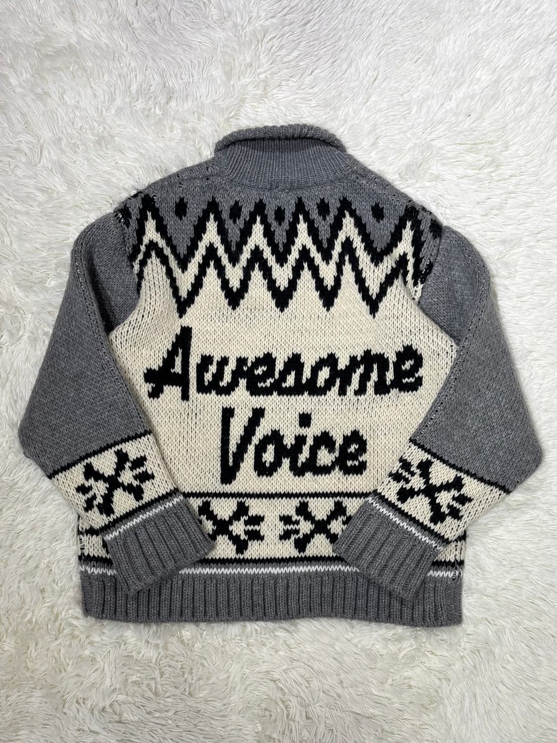 그라니프 타이거 패턴 코위찬 니트집업 상품이미지6