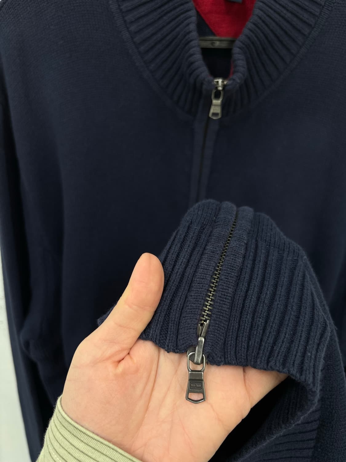 타미힐피거 울 니트 집업 상품이미지4