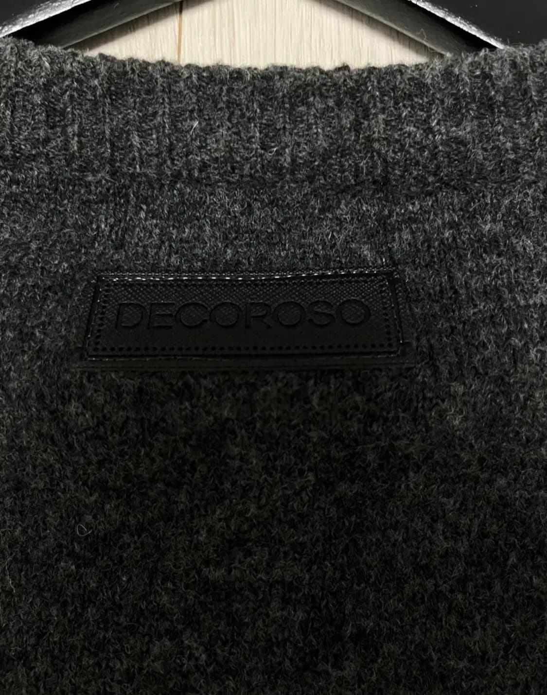 2Size) 데꼬로소 컴포트 라운드넥 가디건 [차콜] 상품이미지4