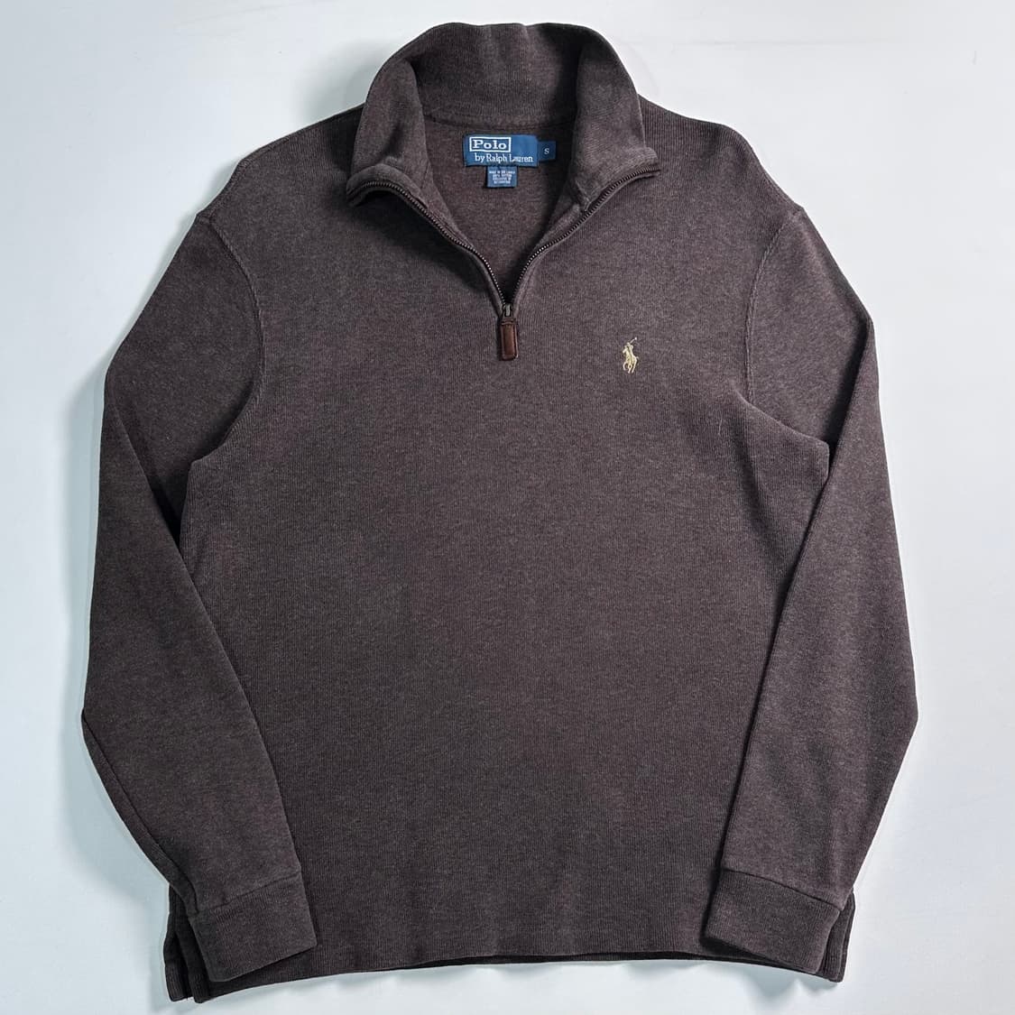 폴로 랄프로렌 브라운 코튼 반집업  상품이미지1