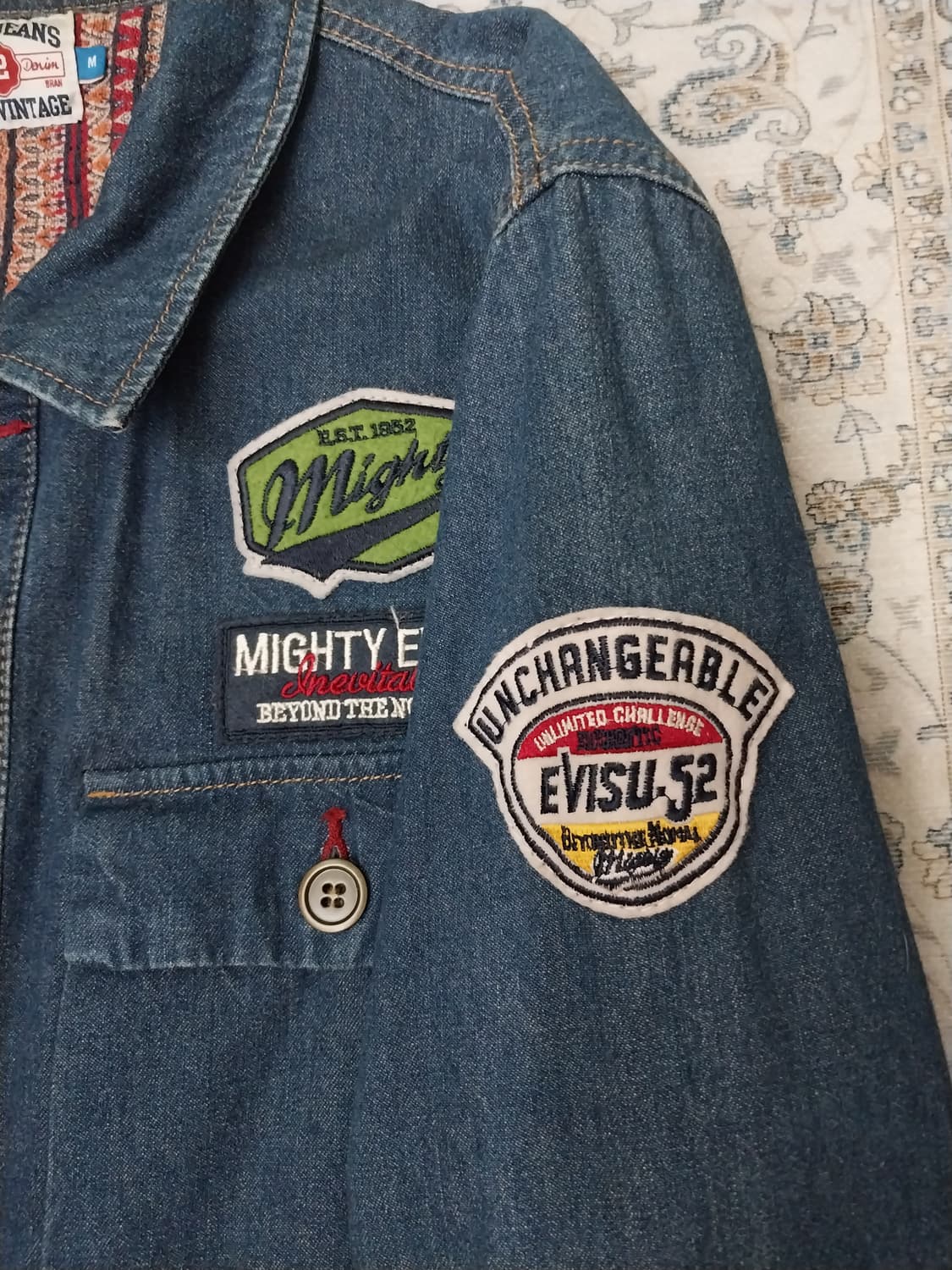 EVISU 에비수 데님 셔츠 자켓 M 상품이미지2