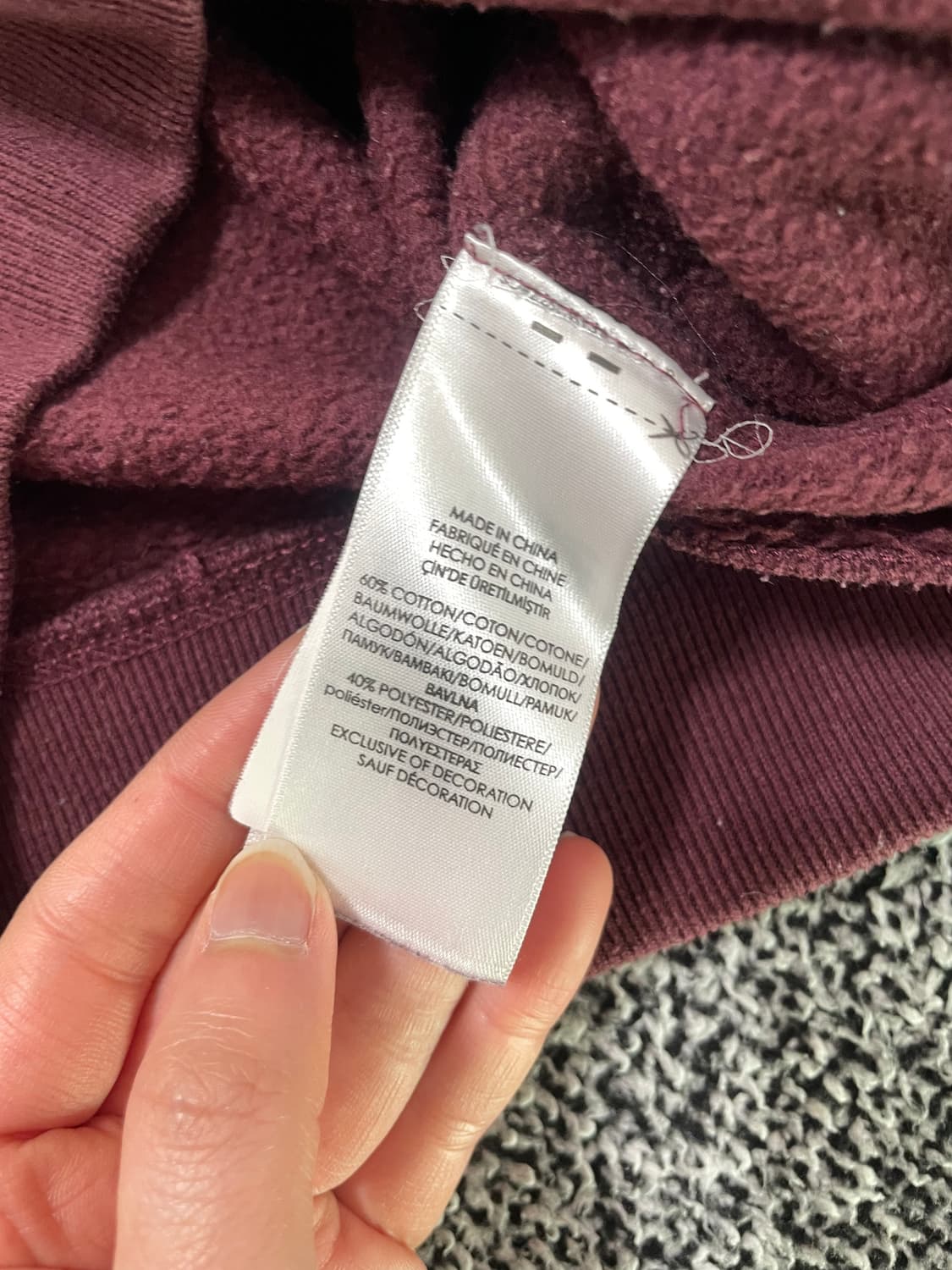 빈티지9. 폴로랄프로렌 버건디 RL 플리스 스웻셔츠 기모 맨투맨 상품이미지4