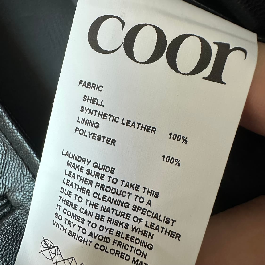 우먼free coor 쿠어 비건 레더 코트 블랙 상품이미지6