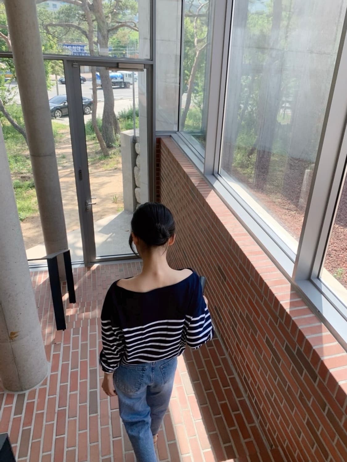 윤슬샵 스트라이프 티 네이비 상품이미지2