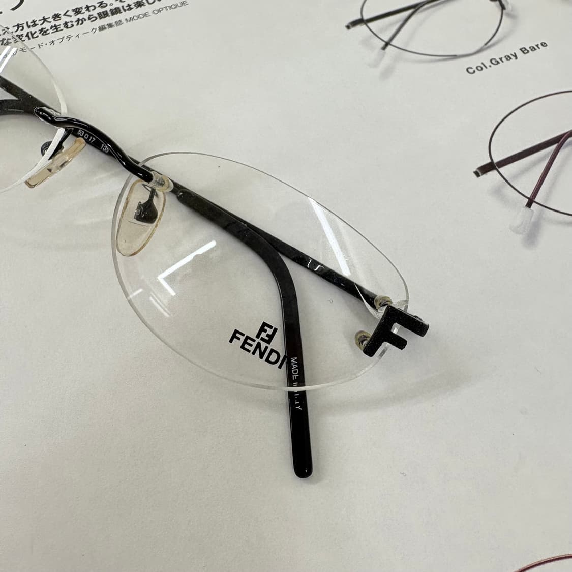 FENDI 펜디 블랙 무테 안경 상품이미지3