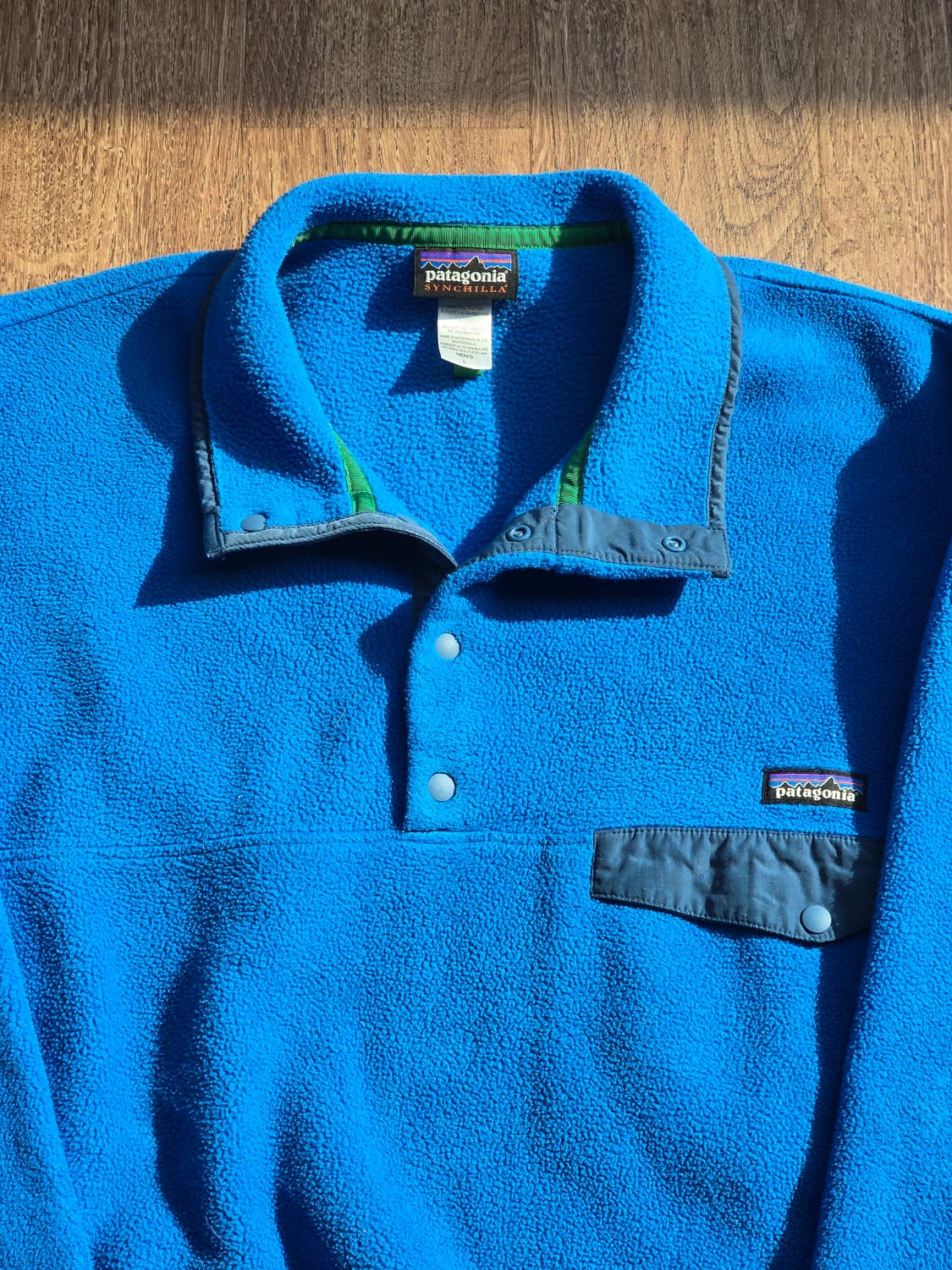 파타고니아 신칠라 스냅티 블루/네이비 L 헤비웨이트 상품이미지1