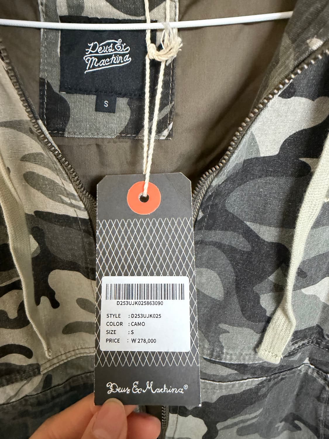 데우스엑스마키나 어드레스 카펜더 후디 카모 자켓 s 새상품  상품이미지3