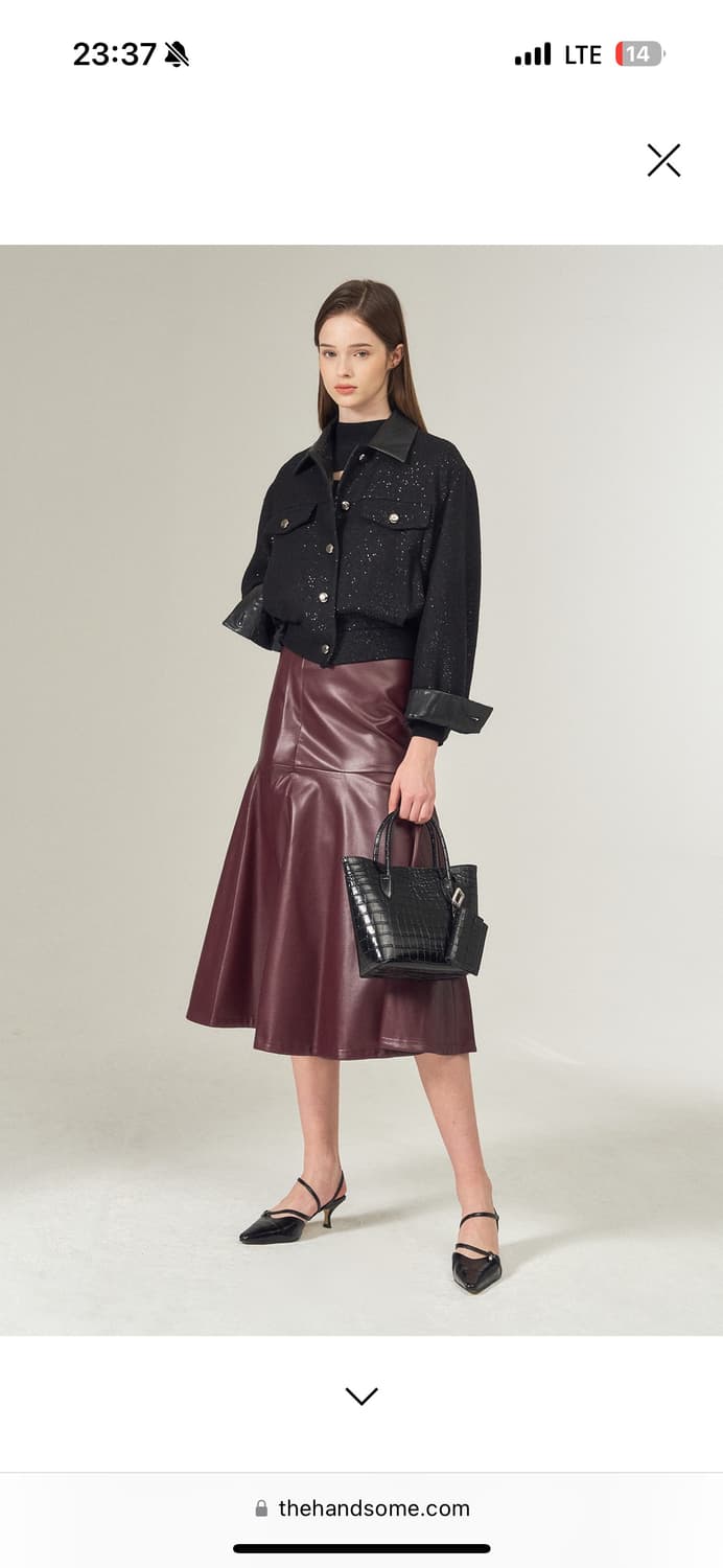 오브제 OBZEE 크로커다일 +큐빅 가드지갑 숄더백  상품이미지6