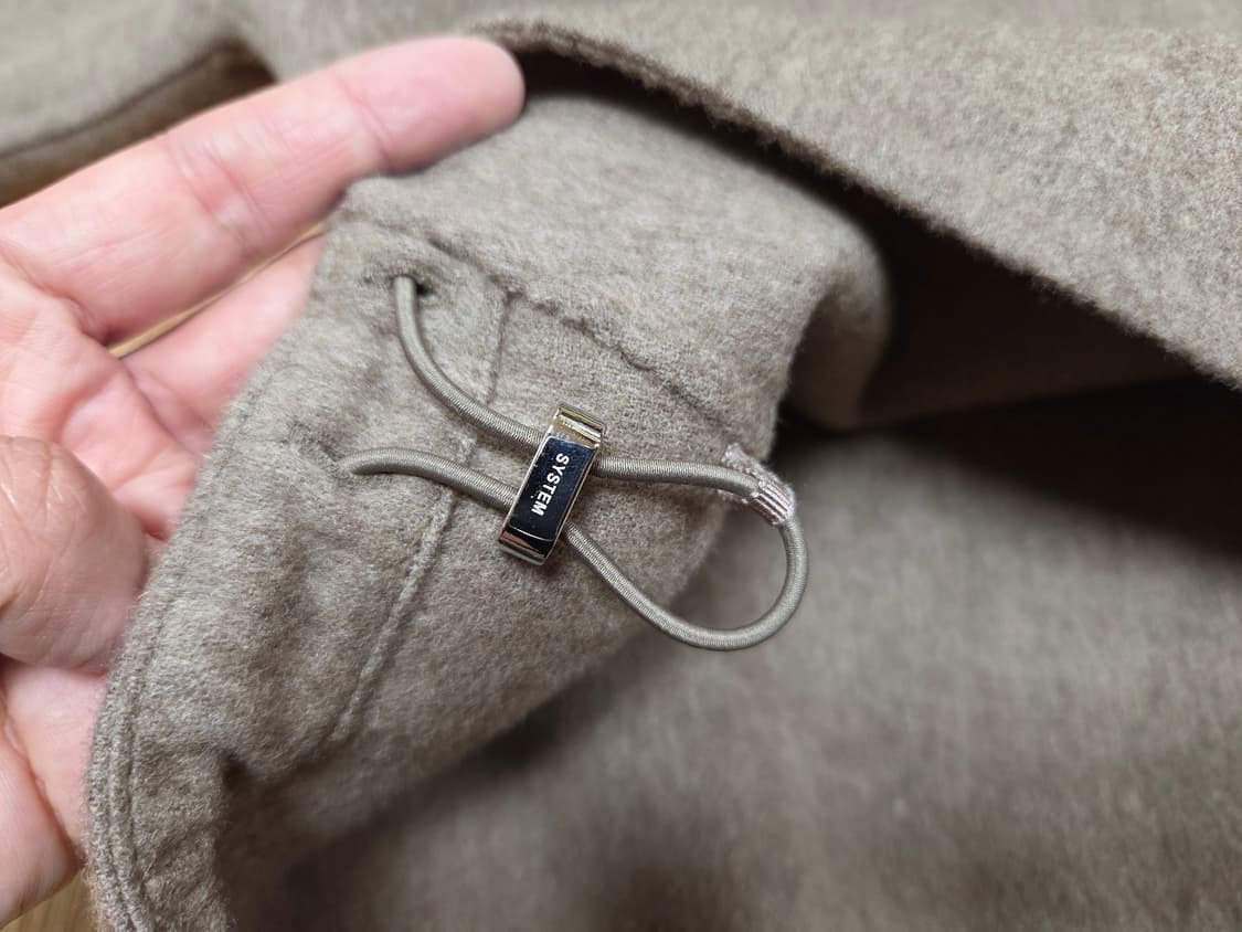 시스템(SYSTEM) V넥 울 블렌드 오버사이즈 탑 프리사이즈 상품이미지8