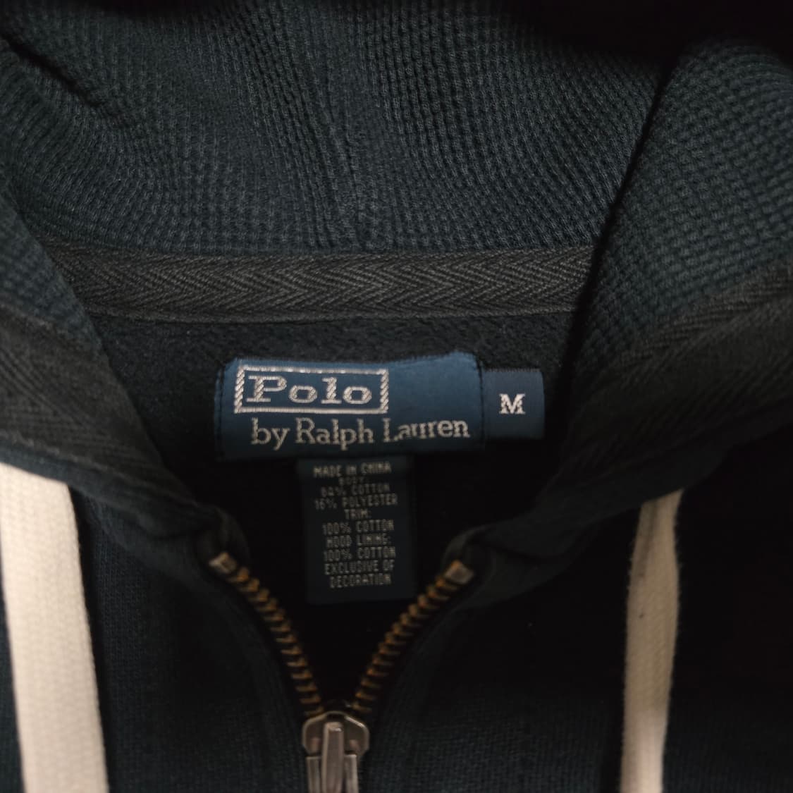 M 폴로랄프로렌 써멀 후드 집업 블랙 상품이미지3