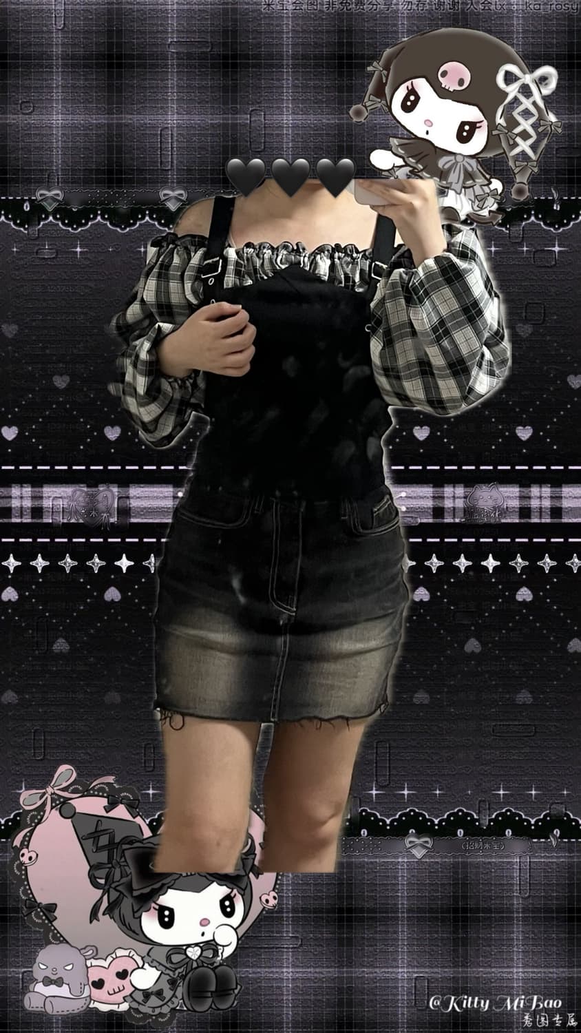 대대장!🖤쿠로미 고스로리 오네 히메갸루 오프숄더 상품이미지2