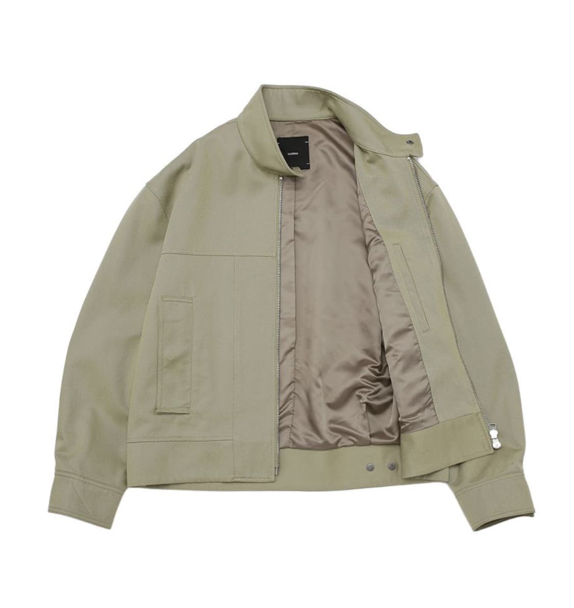 새상품(XL)일꼬르소 페일베이지 미니멀 하이넥 크롭 블루종 점퍼 상품이미지3