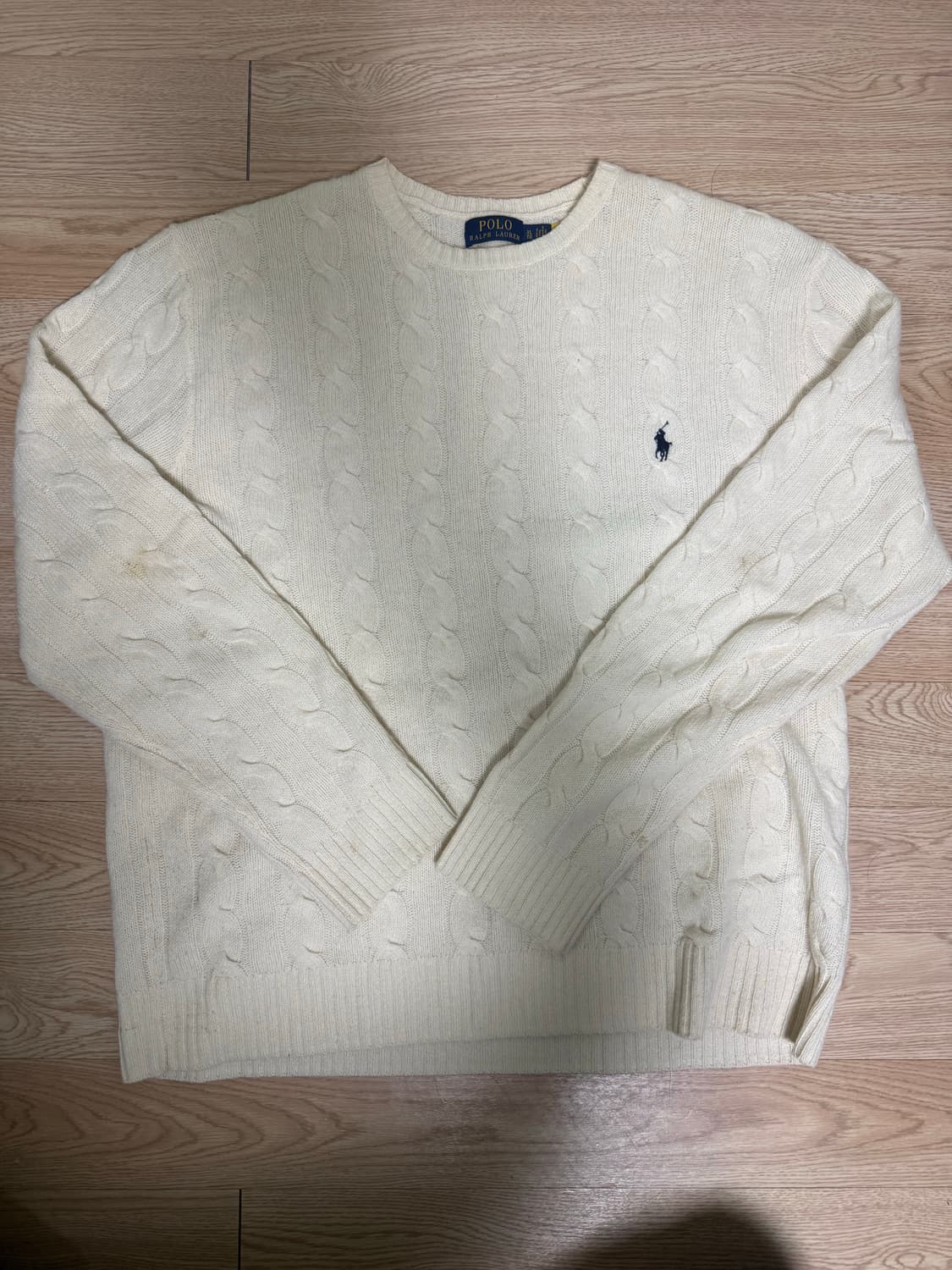 폴로 랄프로렌 아이보리 케이블 니트xl 상품이미지1