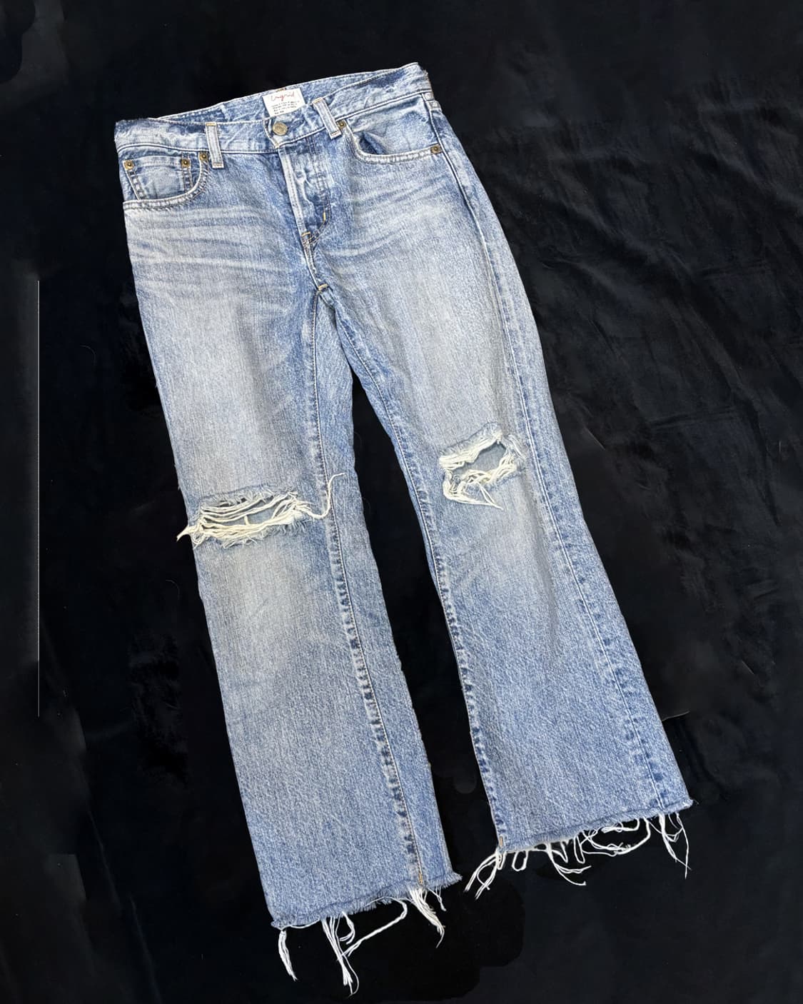 일본빈티지 UNGRID 찢청 상품이미지3