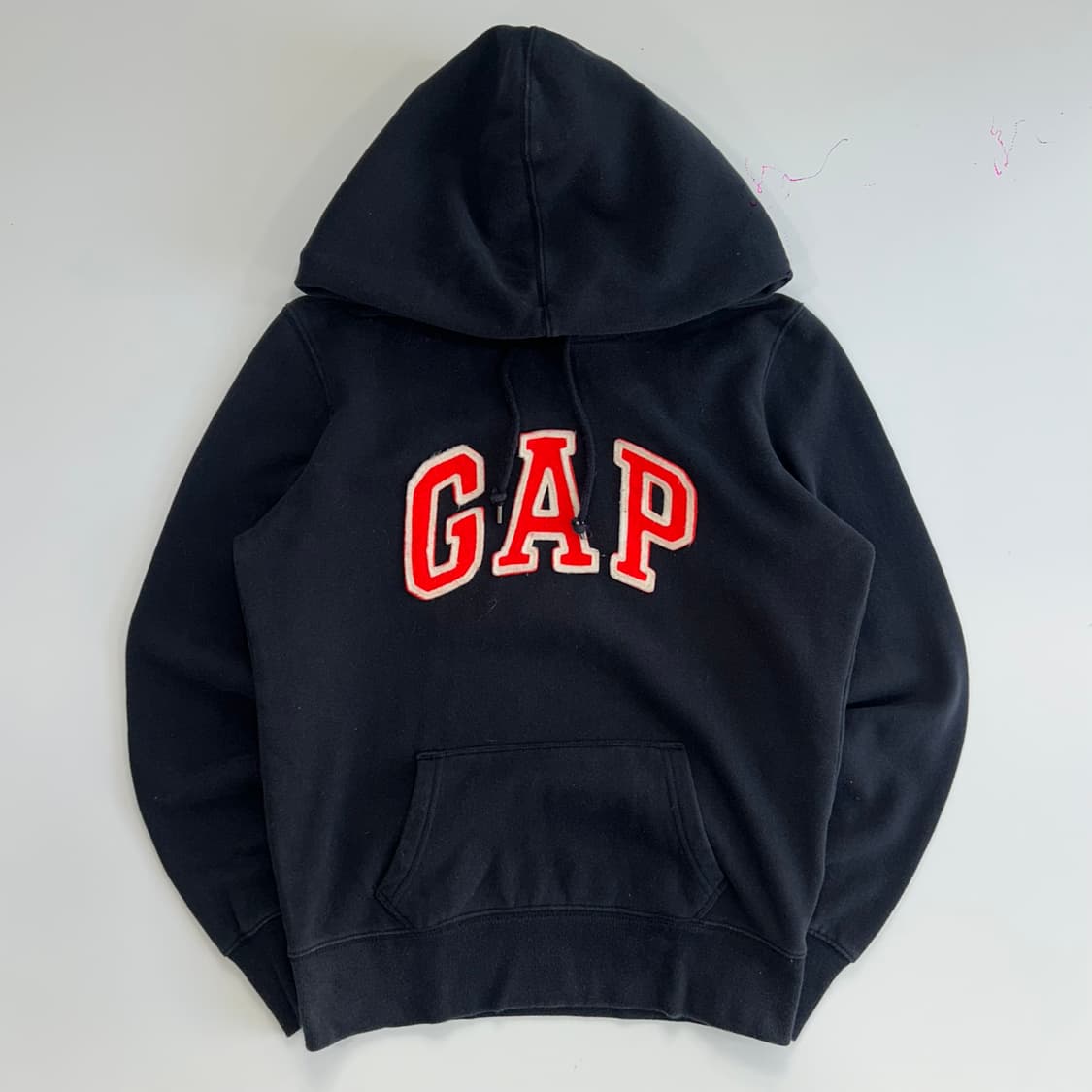 Gap 갭 오렌지 로고 네이비 후드티 상품이미지3