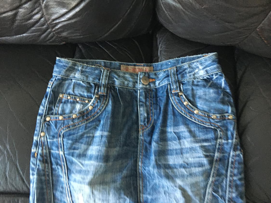 vintage wash stud denim skirt 상품이미지5