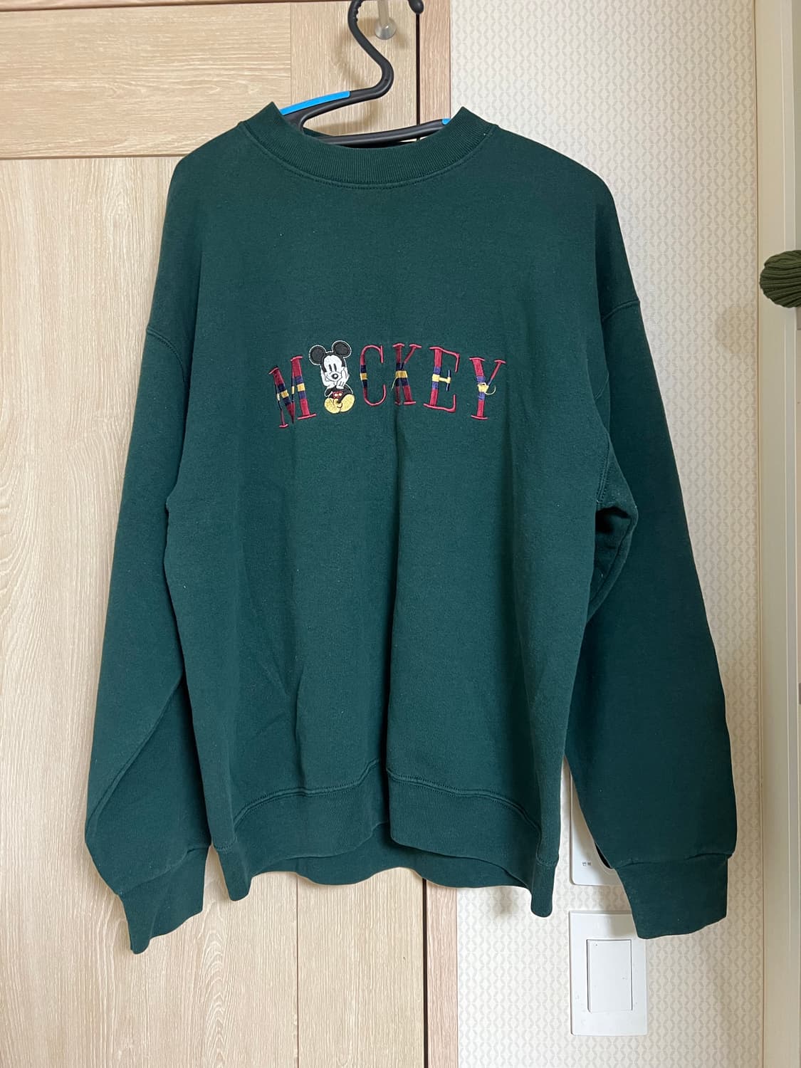 90s 디즈니 미키마우스 그린 스웨트셔츠 맨투맨 상품이미지1